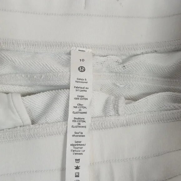 Lululemon Women's Warm Down Jogger 7/8 Sweatpants Loungewear White Marble - Picture 3 of 7